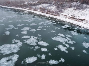 edmonton, winter, north saskatchewan river