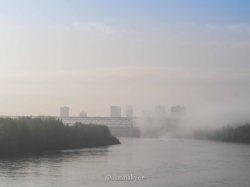 yeg, lookbook, may, spring, river valley, fog, high level bridge